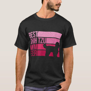 Funny Shih Tzu Mum Art For Women Girl Mother's Day T-Shirt