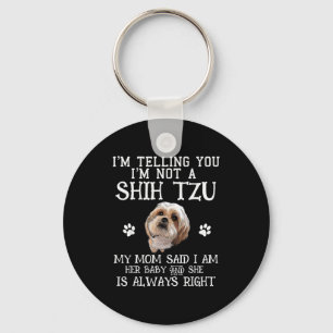 Funny Shih Tzu Shihtzu Gift Mom Mama Baby Pet Dog Key Ring