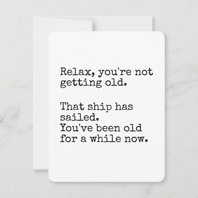 Funny Ship Has Sailed Birthday Party  Invitation (Front)