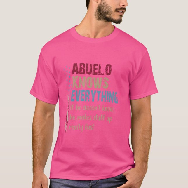 Funny Shirt Abuelo Know Everything - Grandpa Gift (Front)