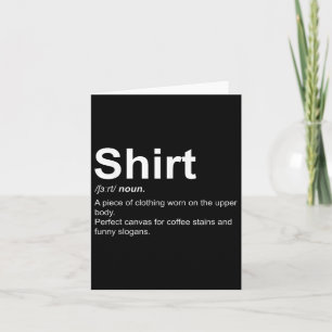 Funny Shirt Definition Quirky Definition Design  Card