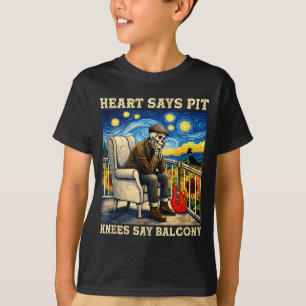 Funny Shirt Heart Says Pit Knees Say