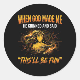 Funny Shirt Men Women Sarcastic Saying Christian Classic Round Sticker