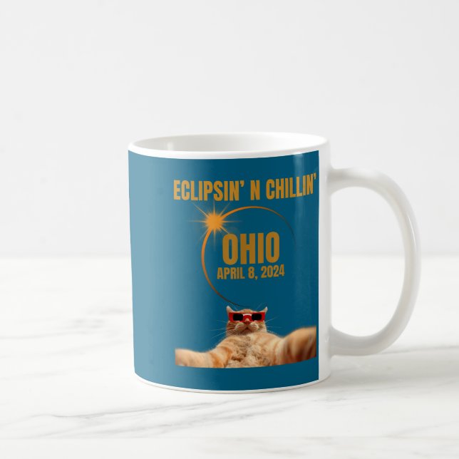 Funny Shirt Solar Eclipse Total April Ohio Coffee Mug (Right)