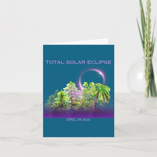 Funny Shirt Total Solar Eclipse Card (Front)