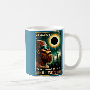 Funny Shirt Total Solar Eclipse Illinois Bigfoot Coffee Mug