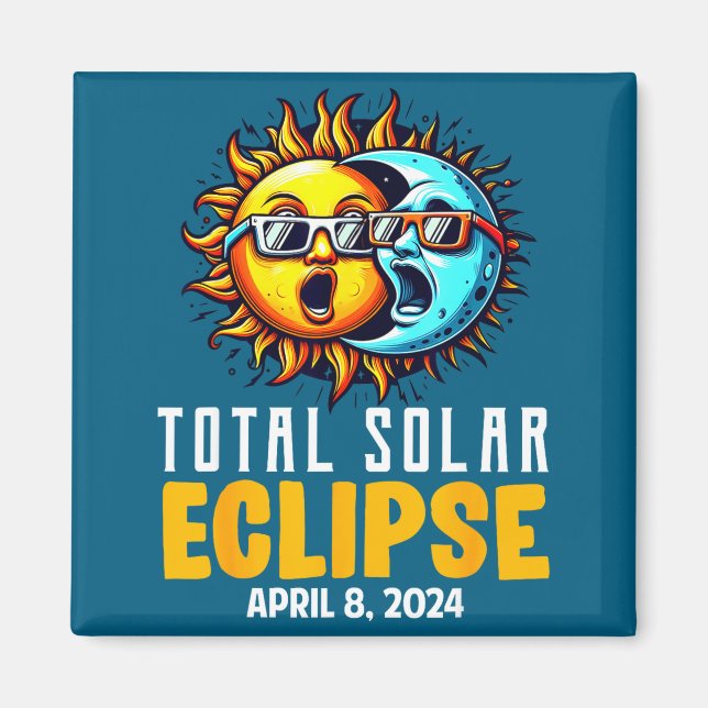 Funny Shirt Total Solar Eclipse Usa Sun Magnet (Front)