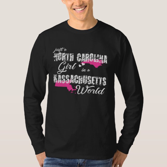 Funny Shirts Just a North Carolina girl in a Massa (Front)