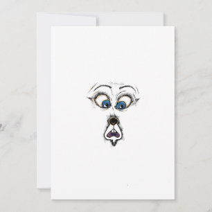 Funny Shocked Cartoon Face T-Shirt Invitation