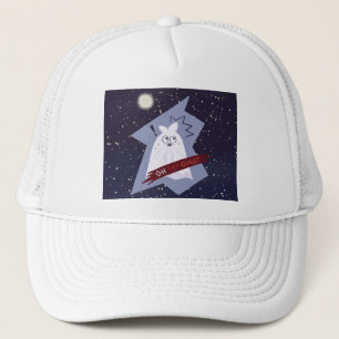 Funny Shocked Ghost Cartoon Foam Trucker Hat