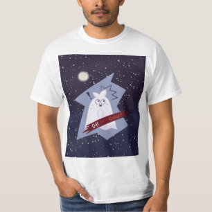 Funny Shocked Ghost Cartoon Value T-Shirt