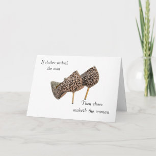 Funny Shoe lover  for female Card