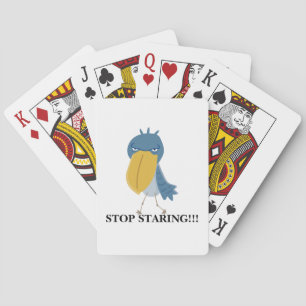 Funny Shoebill Stop Staring Playing Cards