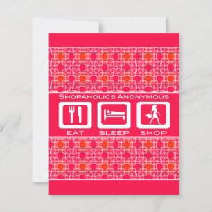 Funny Shopaholic Girl's Weekend Trip Invitation 