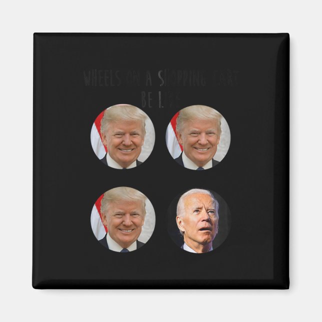 Funny Shopping Cart Trump Biden Election Meme Vote Magnet (Front)