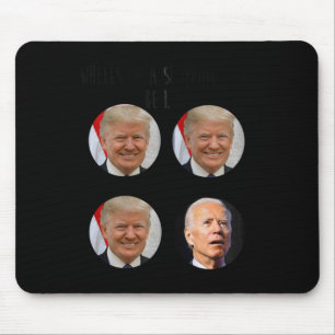 Funny Shopping Cart Trump Biden Election Meme Vote Mouse Pad