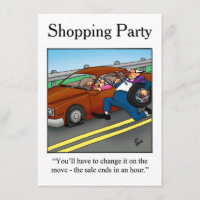 Funny Shopping Excursions Invitations