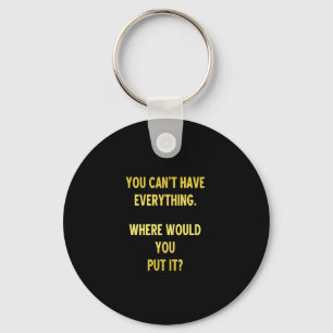 Funny Shopping Hoarding Joke Key Ring