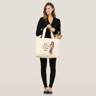 Funny Shopping Quote Reusable Canvas Tote | Gift 