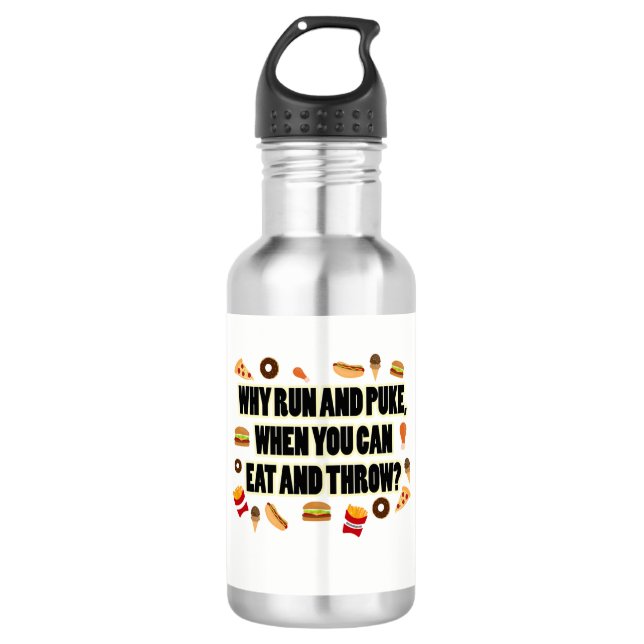 Funny Shot Put, Discus Thrower Water Bottle Gift (Front)