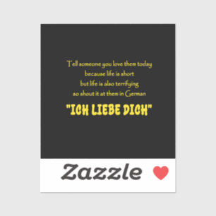 Funny Shout Your Love in German