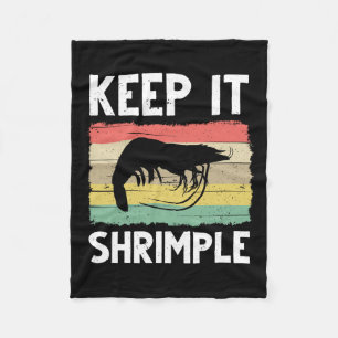 Funny Shrimp Gift For Men Women Cool Fishing Prawn Fleece Blanket