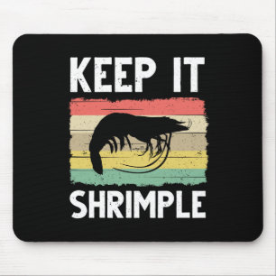 Funny Shrimp Gift For Men Women Cool Fishing Prawn Mouse Pad