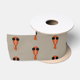 Funny shrimp satin ribbon
