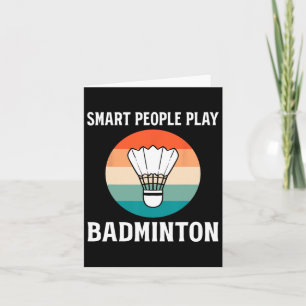 Funny Shuttle Badminton Player  Card
