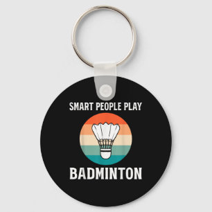 Funny Shuttle Badminton Player  Key Ring