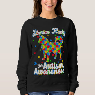 Funny Siberian Husky Autism Awareness Sweatshirt