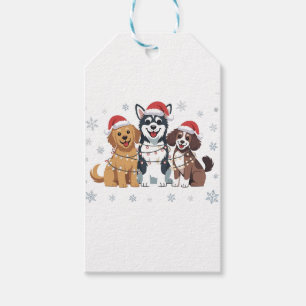Funny Siberian Husky Dog Lover Christmas Tree Gift Tags