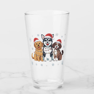 Funny Siberian Husky Dog Lover Christmas Tree Glass