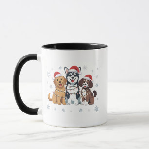 Funny Siberian Husky Dog Lover Christmas Tree Mug