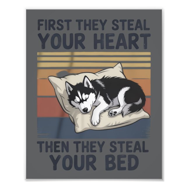 Funny Siberian Husky Pet Lovers Dog Owner  Photo Print (Front)