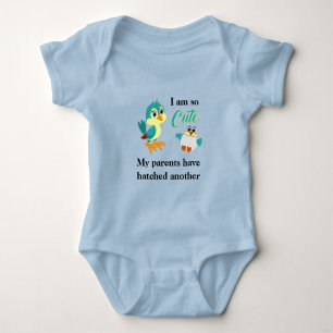 Funny Sibling Joke Baby Bird Announcement Bodysuit