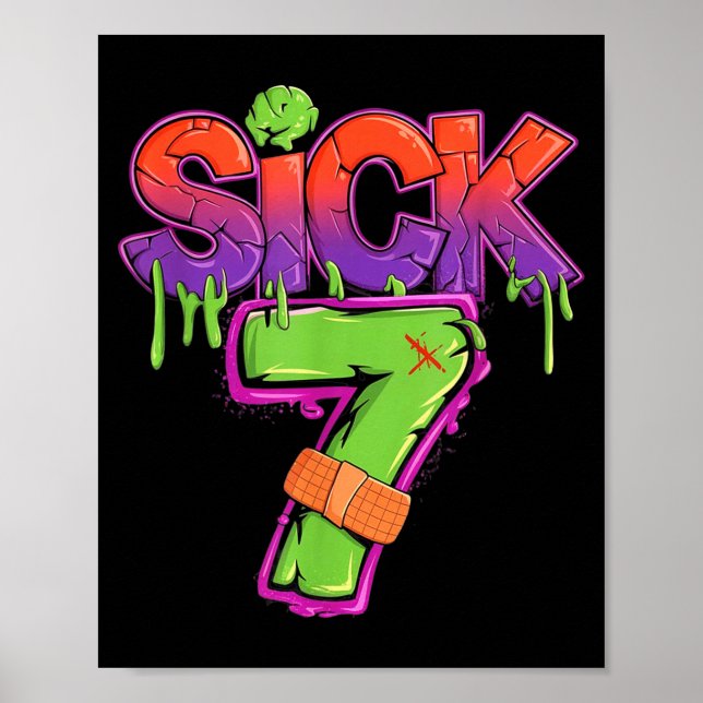 Funny Sick Seven 67 Funny Meme Sick Of 7  Poster (Front)