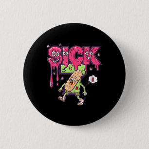 Funny Sick Seven Meme Tee Six Seven Fun Wordplay D 6 Cm Round Badge