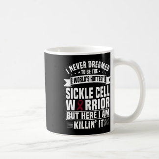 Funny Sickle Cell Warrior Saying Humour Burgundy R Coffee Mug
