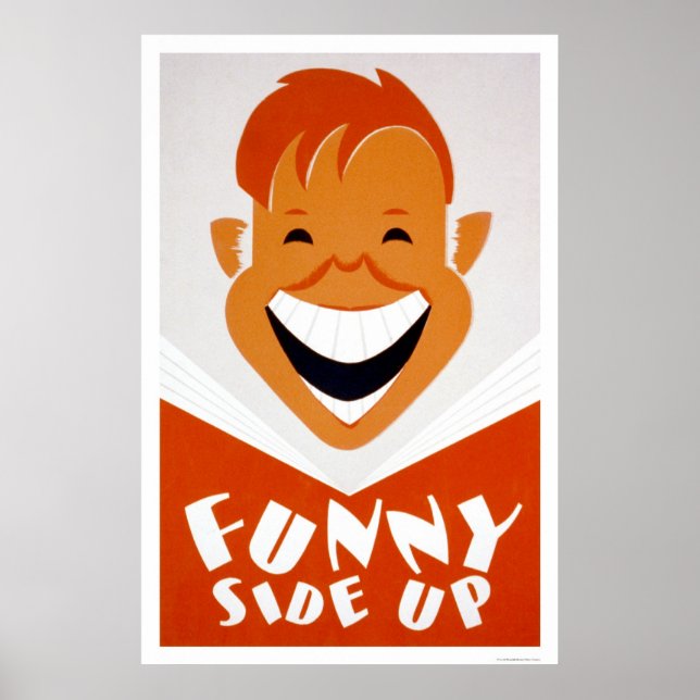 Funny Side Up Reading 1939 WPA Poster (Front)
