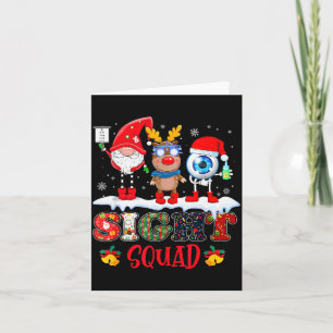 Funny Sight Squad Gnome Reindeer Santa Christmas O Card