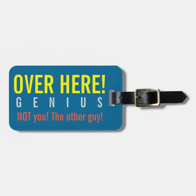 Funny sign yell text quote cover luggage tag (Front Horizontal)