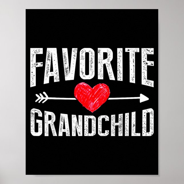 Funny Siled Granhildren Favorite Granhild  Poster (Front)