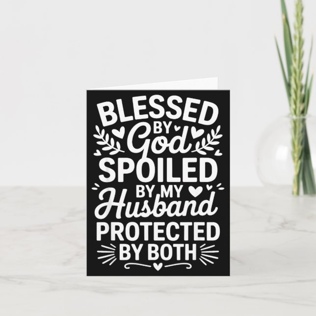 Funny Siled Wife Art For Women Girls Mpy Old Husba Card (Front)