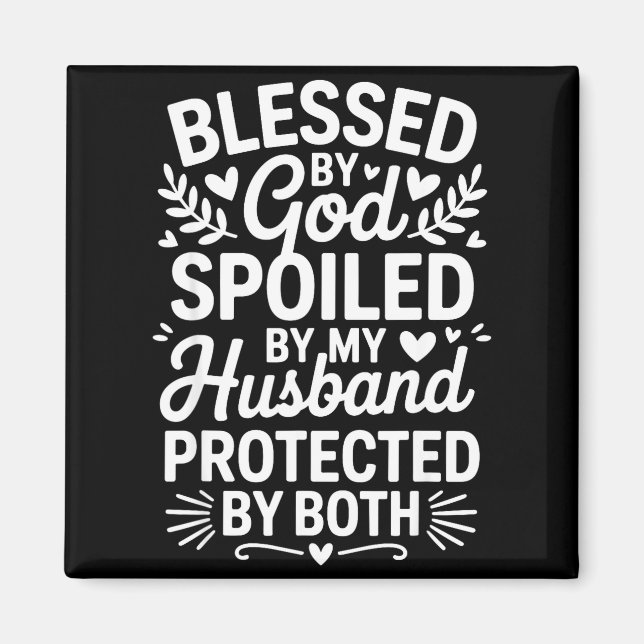Funny Siled Wife Art For Women Girls Mpy Old Husba Magnet (Front)