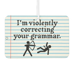 Funny "Silently Correcting Your Grammar" Spoof Car Air Freshener