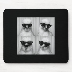 Funny Silkie Chicken Lover Cute Farm Animal Photo  Mouse Pad