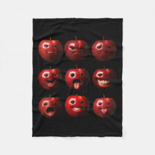 Funny Silly Ai Apple Gen Z Meme Brainrot Humour Fr Fleece Blanket