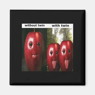 Funny Silly Ai Apple Gen Z Meme Brainrot Humour Tw Magnet