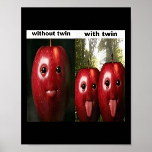 Funny Silly Ai Apple Gen Z Meme Brainrot Humour Tw Poster